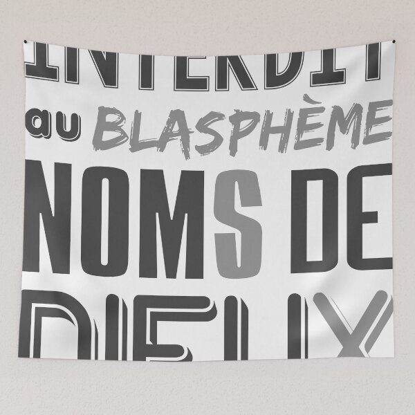 Item preview, INTERDIT au blasphème NOMS DE DIEUX v4 designed and sold by Thibaut Bachelier.