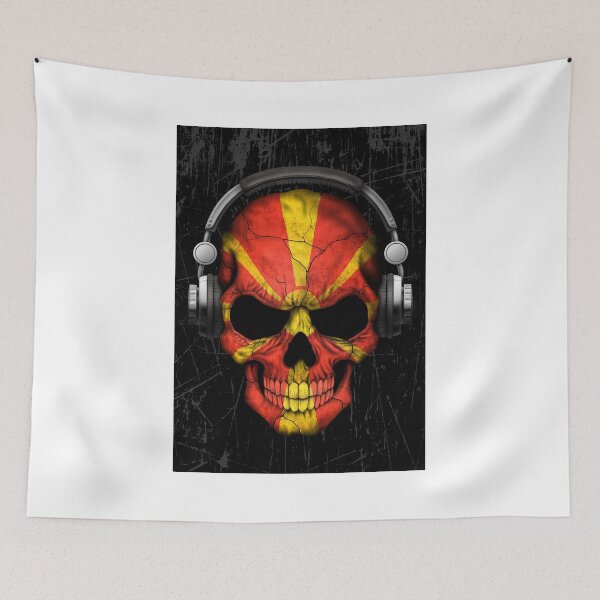 Item preview, Dj Skull with Macedonian Flag designed and sold by JeffBartels.