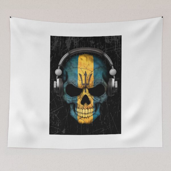 Item preview, Dj Skull with Barbados Flag designed and sold by JeffBartels.