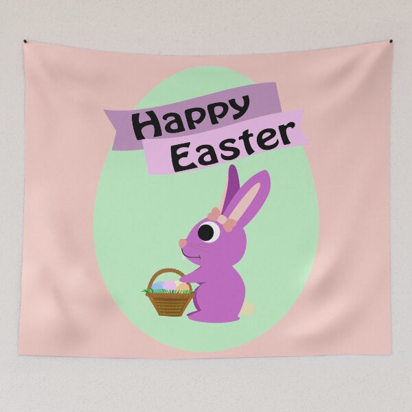 Aperçu de l'œuvre Happy Easter Girl Bunny créée et vendue par Hedgie Designs.