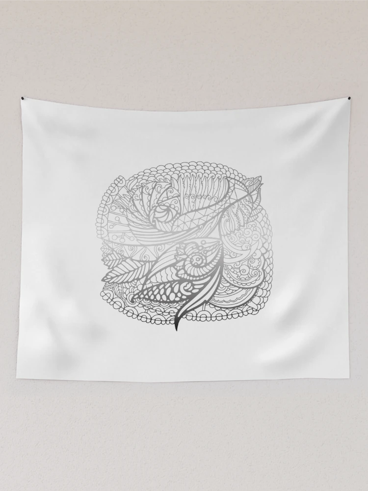 Thumbnail 2 of 3, Tapestry, Grey Pattern designed and sold by Rif Khasanov.