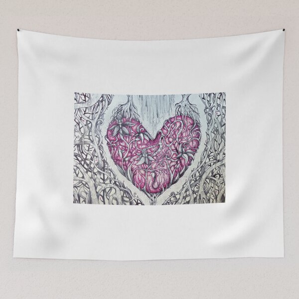 Item preview, rose quartz stone tangled heart designed and sold by melaniedann.
