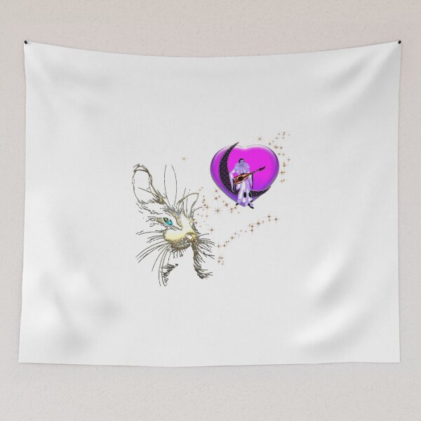 Item preview, Valentine's Day Pierrot Moon Cat designed and sold by Bluesax.