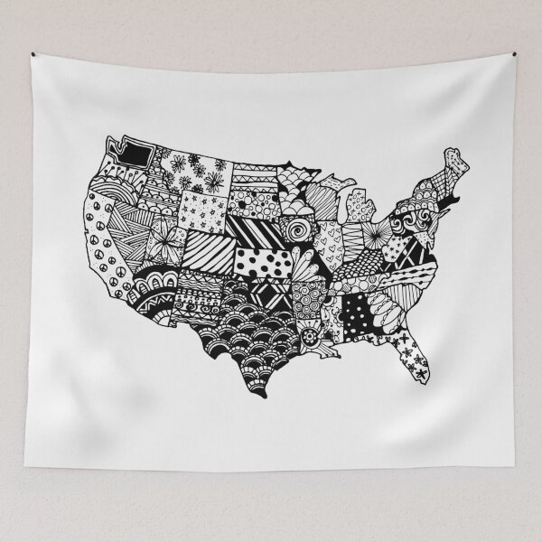 Item preview, United States Zentangle! designed and sold by nickolettamay.
