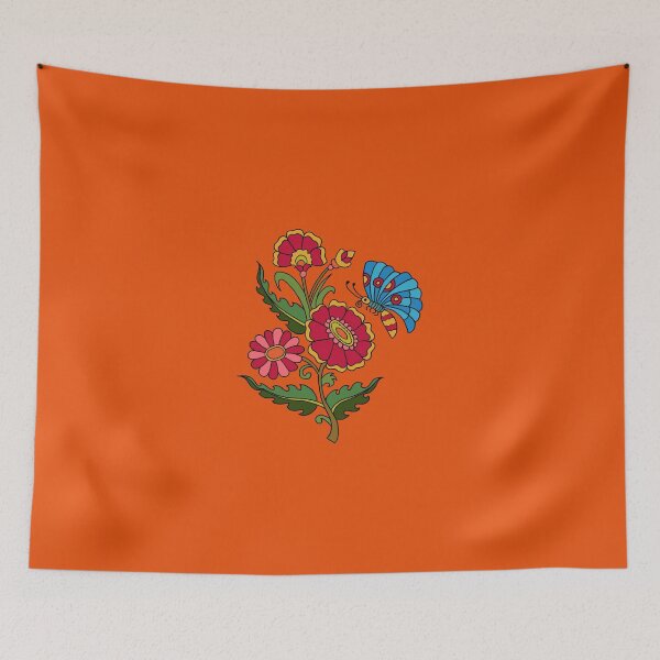 Item preview, flower and butterfly orange designed and sold by sriknick.