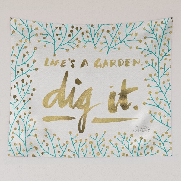 Item preview, Dig It – Gold & Turquoise designed and sold by Cat Coquillette.