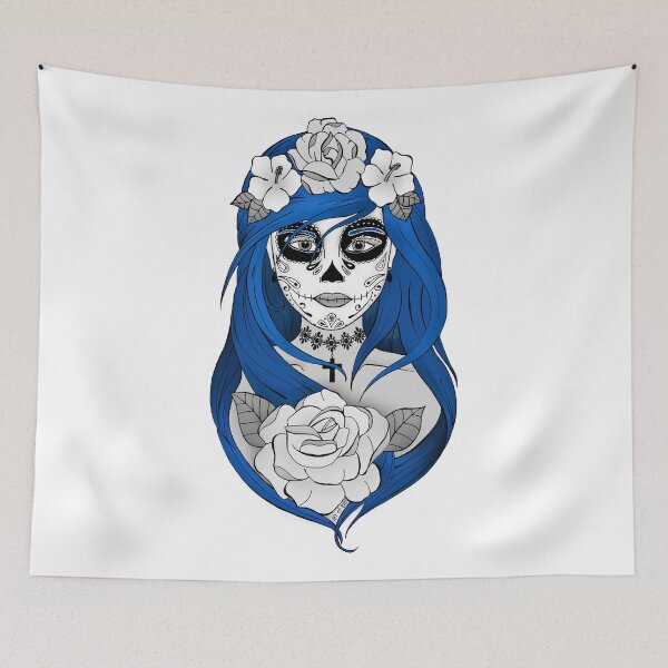 Item preview, Santa Muerte Blue hair designed and sold by artetbe.