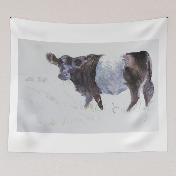 Item preview, Belted Galloway Cow Painting designed and sold by MikeJory.