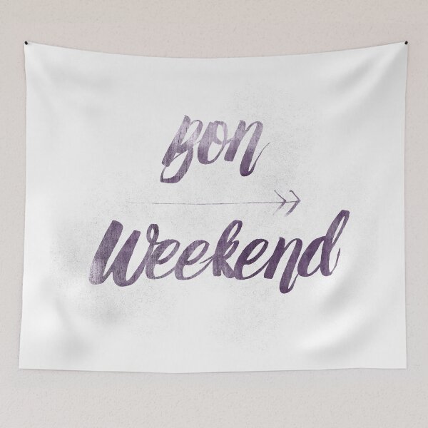 Item preview, Bon Weekend Grungy lettering designed and sold by sevenroses.