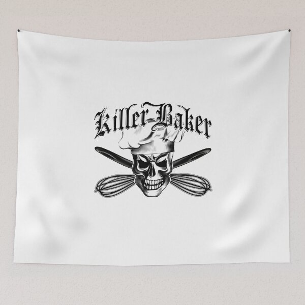 Item preview, Baker Skull 3: Killer Baker and Crossed Whisks designed and sold by sdesiata.