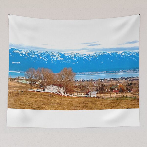 Item preview, Polson Bay and the Mission Mountains from Jette Meadows designed and sold by Bryan Spellman.