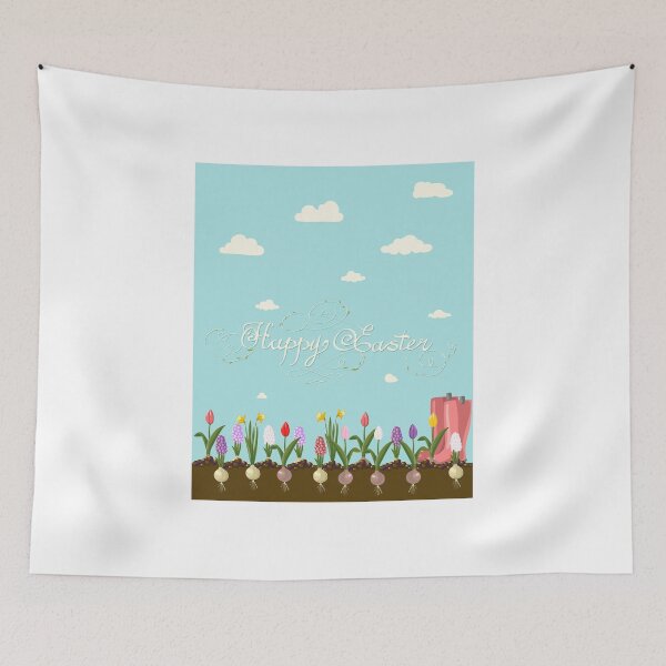 Item preview, HAPPY EASTER hand lettering handmade calligraphy scalable and editable vector illustration designed and sold by Olga Berlet.