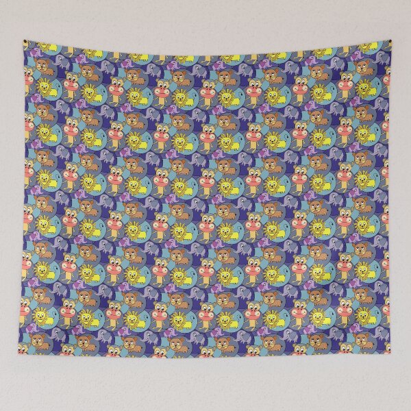 Item preview, Cartoon Zoo Animals Duvet Cover designed and sold by Gotcha29.