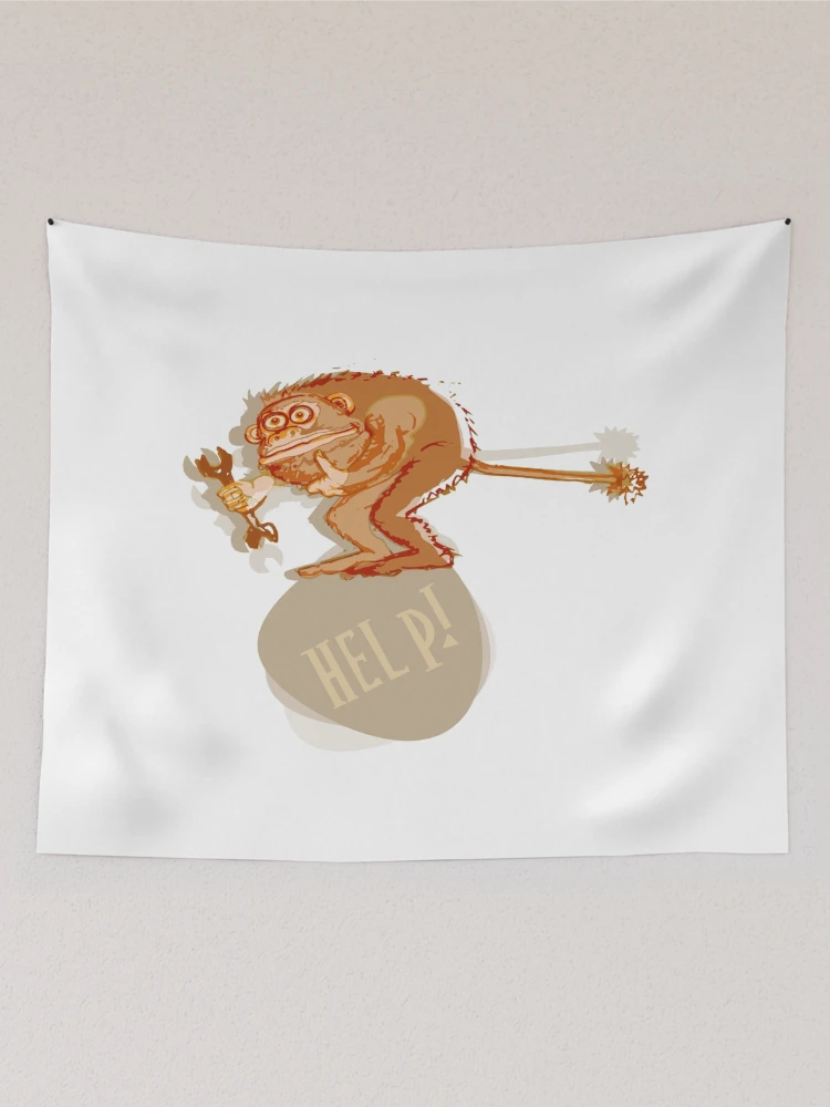 Thumbnail 2 of 3, Tapestry, Help monkey designed and sold by Rif Khasanov.