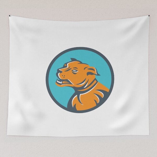 Item preview, Angry Mastiff Dog Mongrel Head Circle designed and sold by patrimonio.