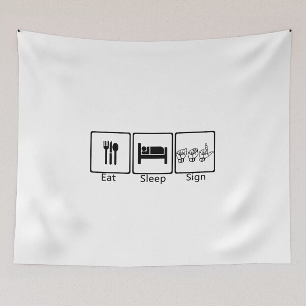 Item preview, Eat, sleep, sign designed and sold by sandraklasson.