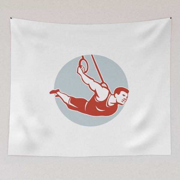Item preview, Crossfit Athlete Muscle-Up Gymnastics Ring Retro designed and sold by patrimonio.