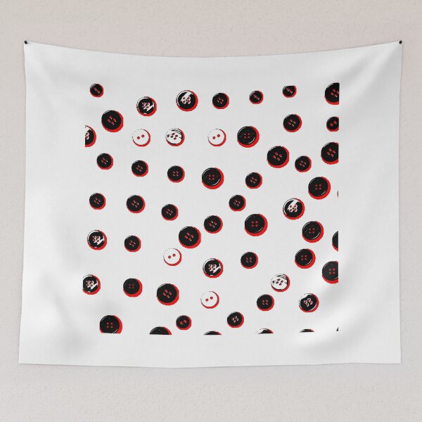 Item preview, Black buttons with red shadow designed and sold by Roswitha Lorz.