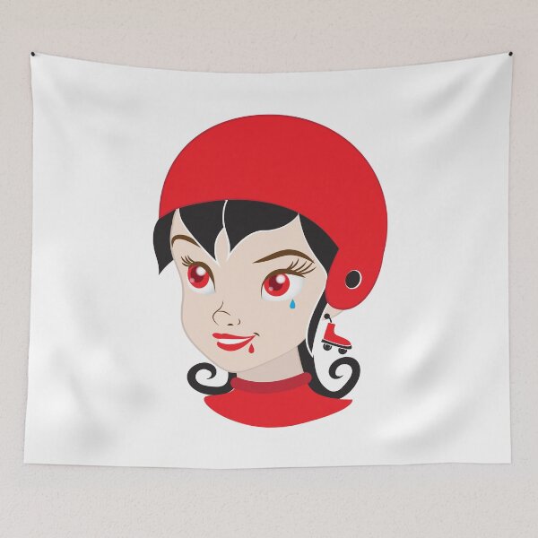 Item preview, Roller Derby chick in RED designed and sold by jazzydevil.