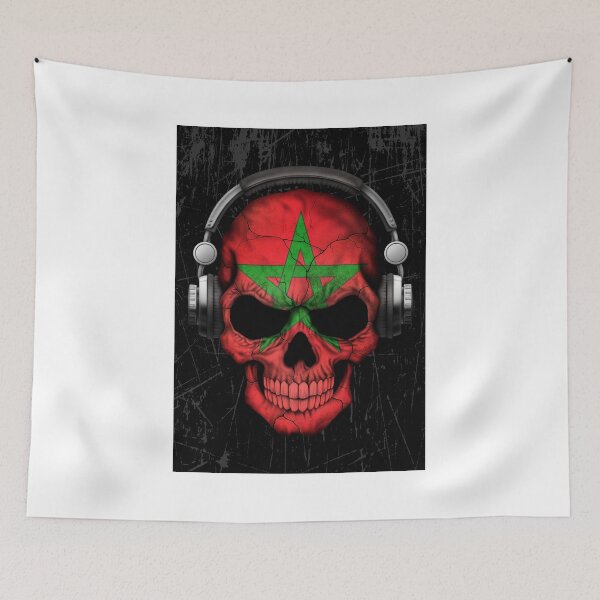 Item preview, Dj Skull with Moroccan Flag designed and sold by JeffBartels.