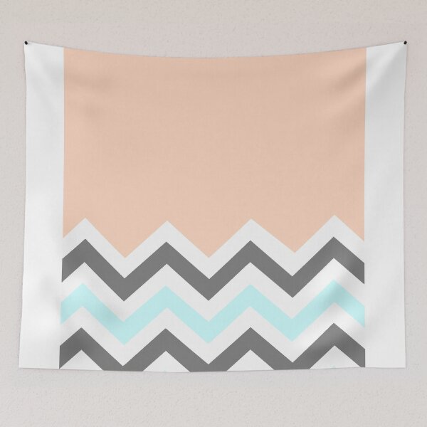 Item preview, Color Blocked Chevron - Peach designed and sold by Josrick.