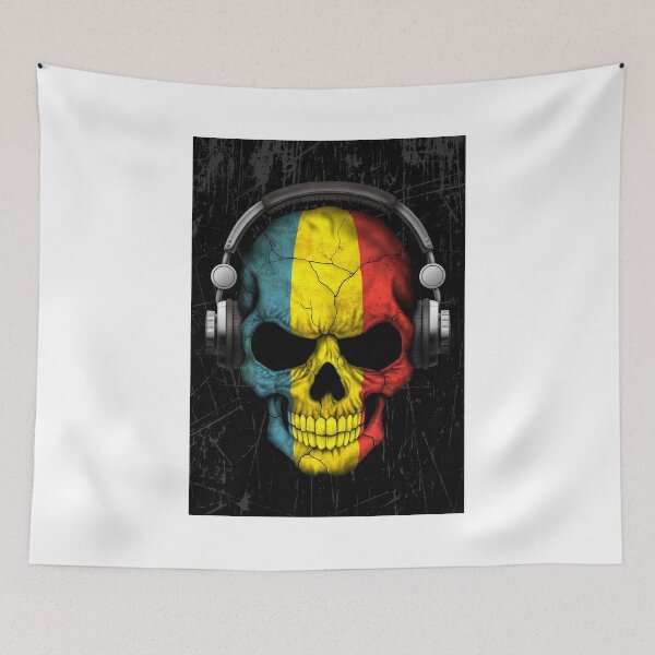 Item preview, Dj Skull with Romanian Flag designed and sold by JeffBartels.