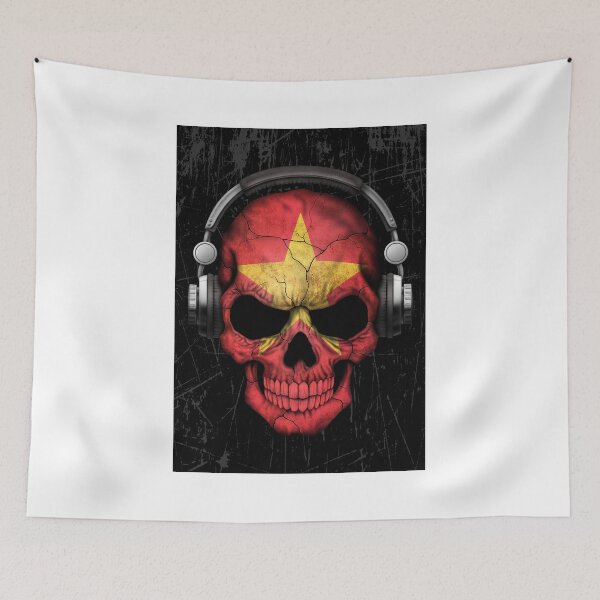 Item preview, Dj Skull with Vietnamese Flag designed and sold by JeffBartels.