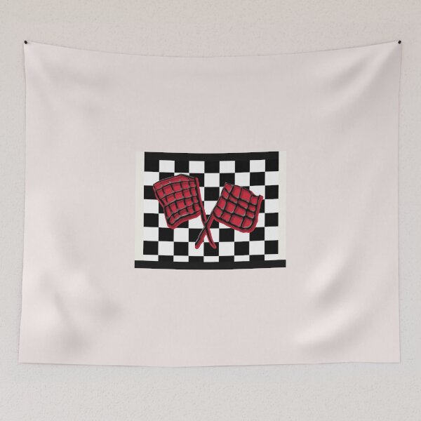 Item preview, Black and red race flag designed and sold by MNA-Art.