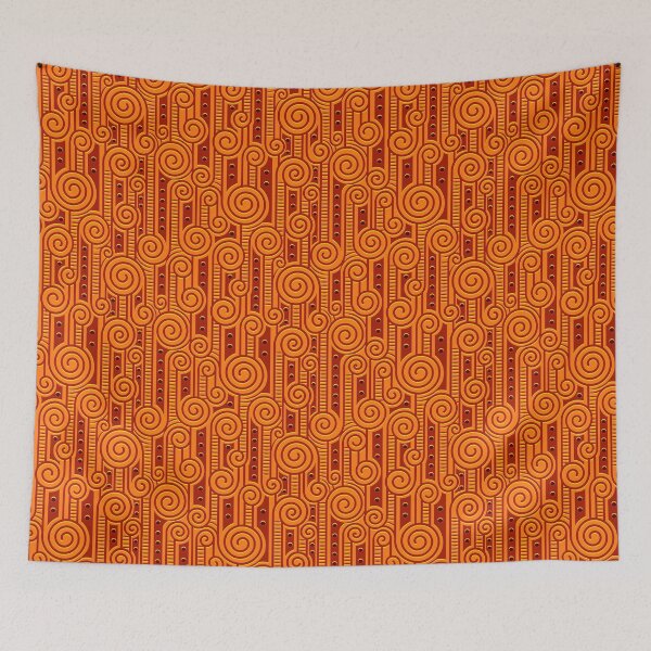 Item preview, Orange Inca Dreaming 2 Duvet Cover designed and sold by Gotcha29.