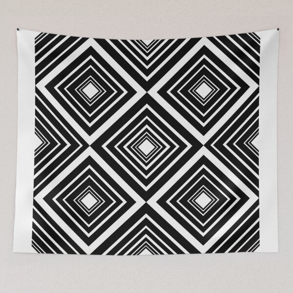Item preview, Retro Diamond Pattern Black and White designed and sold by JannaSalak.