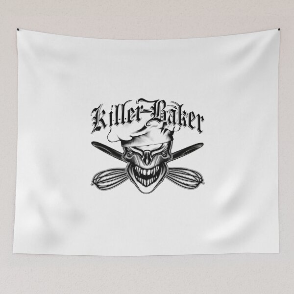Item preview, Funny Baker Skull 10: Killer Baker and Crossed Whisks designed and sold by sdesiata.