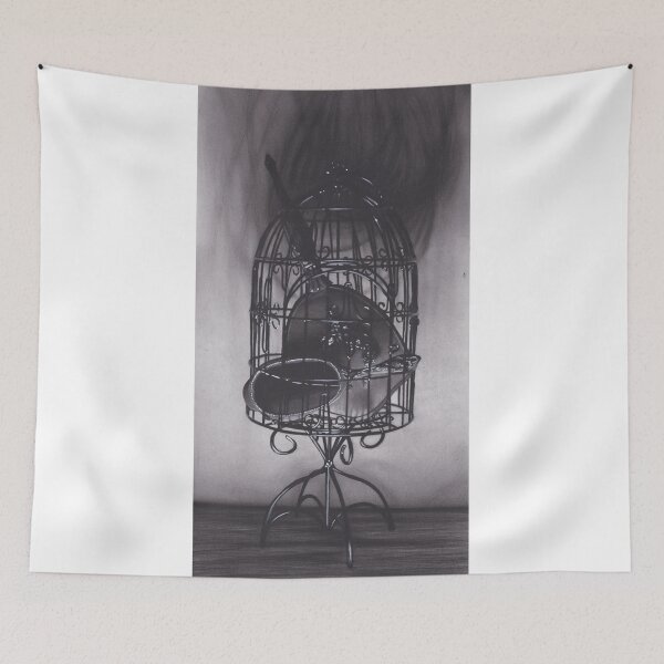 Item preview, Realism Charcoal Drawing of Mirrors in Birdcage designed and sold by brittnideweese.