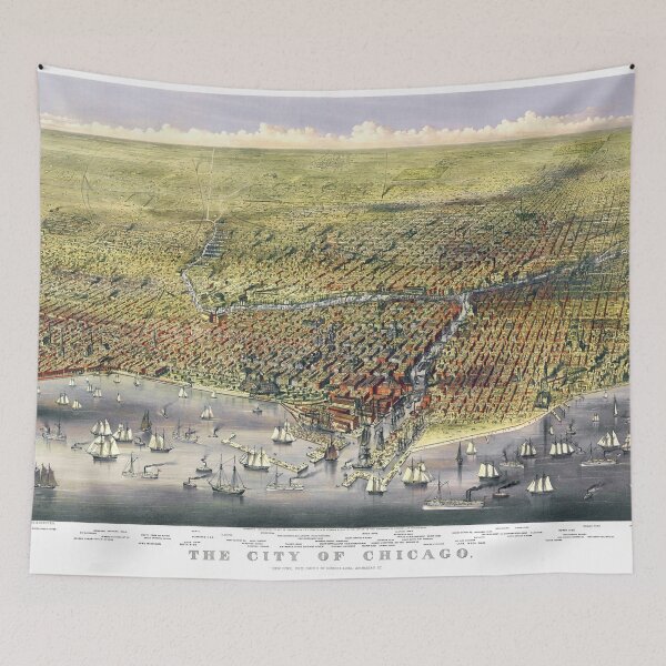 Item preview, 1873 Map of Chicago designed and sold by Mingjai.