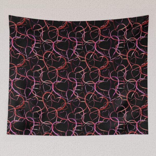 Item preview, Hearts on Black Duvet Cover designed and sold by Gotcha29.