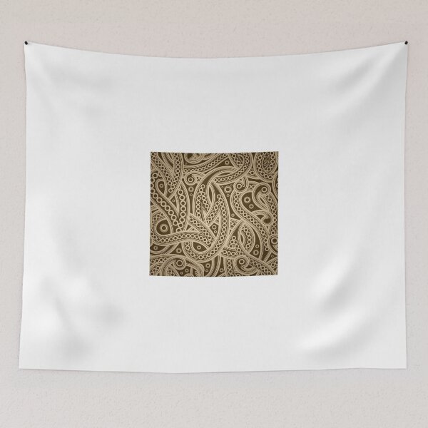 Item preview, Funky Gold Abstract Paisley Pattern designed and sold by HavenDesign.