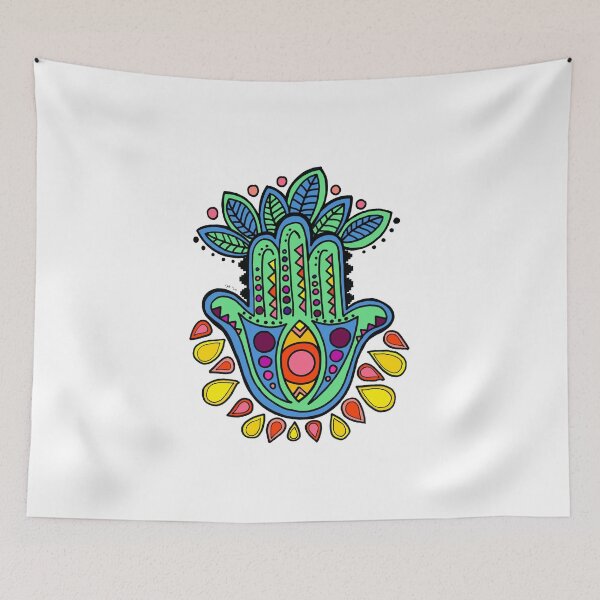 Item preview, Colorful Hamsa designed and sold by Corey Paige Designs.
