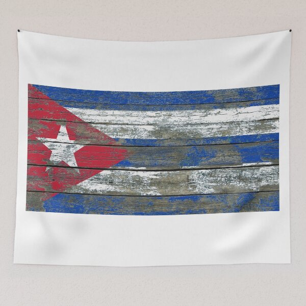 Item preview, Flag of Cuba on Rough Wood Boards Effect designed and sold by JeffBartels.