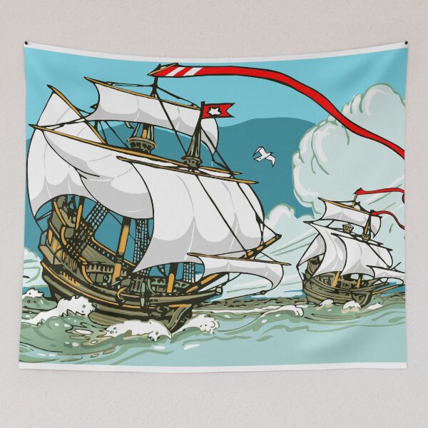 Item preview, The Great Discoveries - Three Galleons Sailing designed and sold by aurielaki.