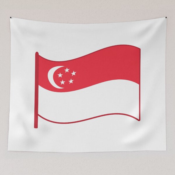 Item preview, Flying flag of Singapore designed and sold by jazzydevil.
