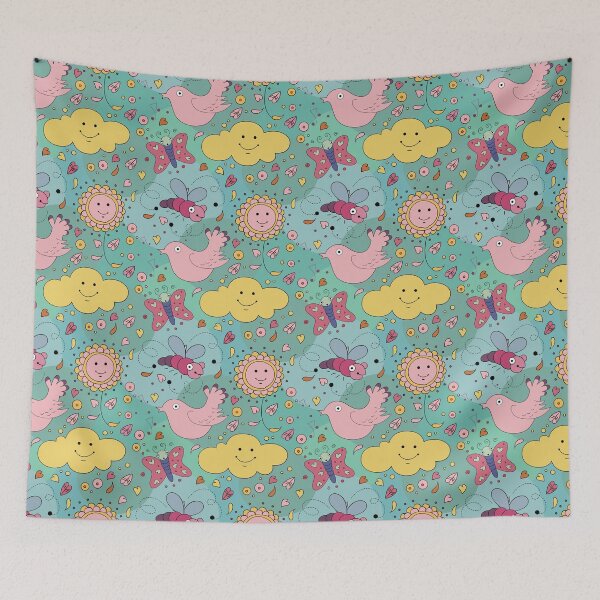 Item preview, Bees Clouds n Birds Kids Duvet Cover designed and sold by Gotcha29.