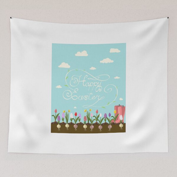 Item preview, HAPPY EASTER hand lettering handmade calligraphy scalable and editable vector illustration designed and sold by Olga Berlet.