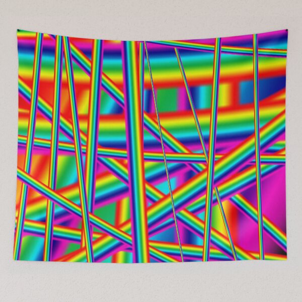 Item preview, Rainbow Lines Duvet designed and sold by GolemAura.
