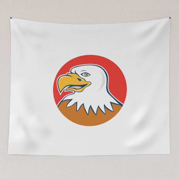 Item preview, American Bald Eagle Head Smiling Circle Cartoon designed and sold by patrimonio.