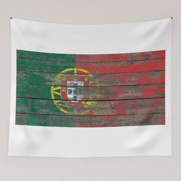Item preview, Flag of Portugal on Rough Wood Boards Effect designed and sold by JeffBartels.
