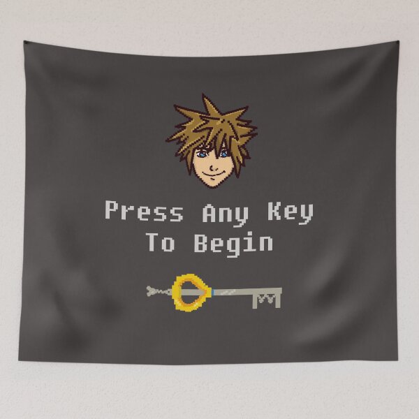 Item preview, Sora - Press Any Key designed and sold by NinjaKlee.