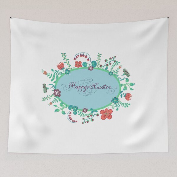 Item preview, HAPPY EASTER hand lettering handmade calligraphy scalable and editable vector illustration designed and sold by Olga Berlet.