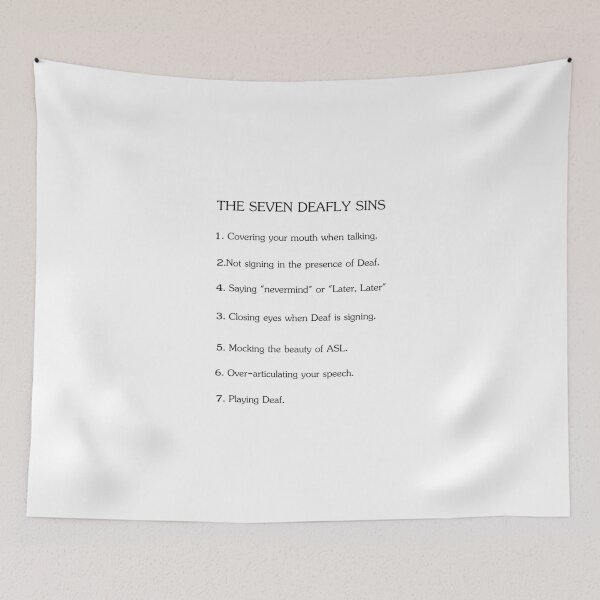 Item preview, Deafly Sins - American sign language designed and sold by linnlag.