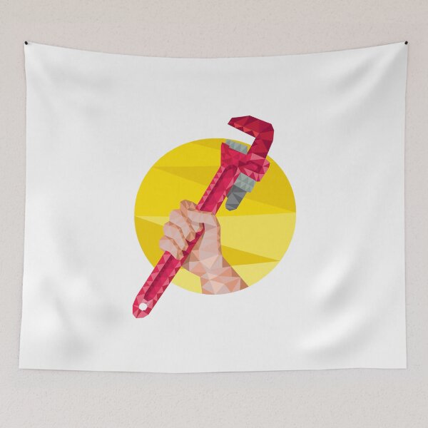 Item preview, Hand Holding Wrench Circle Low Polygon designed and sold by patrimonio.