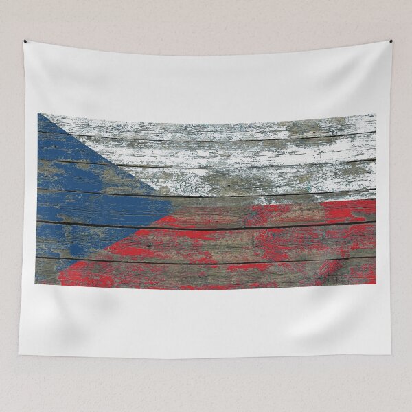 Item preview, Flag of Czech Republic on Rough Wood Boards Effect designed and sold by JeffBartels.