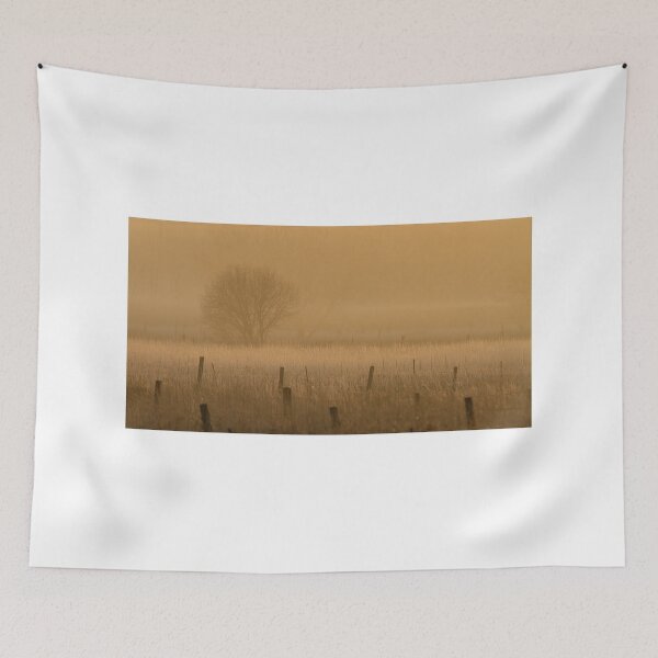 Item preview, Fence posts in fog designed and sold by James Cumming.